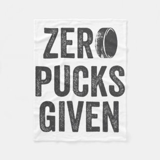 Couverture Polaire Zero Pucks Given Sarcastic Adult Hockey Men's Wome