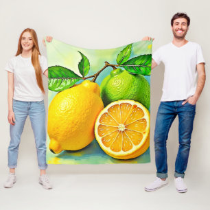 Couverture Polaire Zesty Citrus Burst Sunshine Design