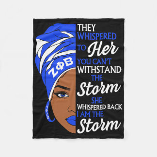 Couverture Polaire Zeta Phi Beta Sorority Black Women Pride Melanin A