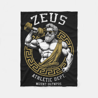 Couverture Polaire Zeus Gym Athletic Département Funny Grec Dieu Work