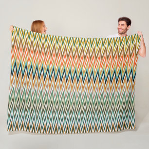 Couverture Polaire Zigzag coloré Motif multicolore