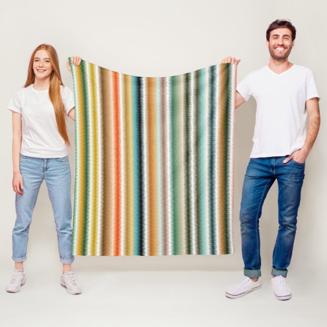 Couverture Polaire Zigzag coloré Motif multicolore (En situation)