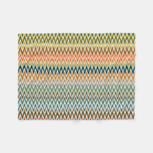 Couverture Polaire Zigzag Multicolor Motif