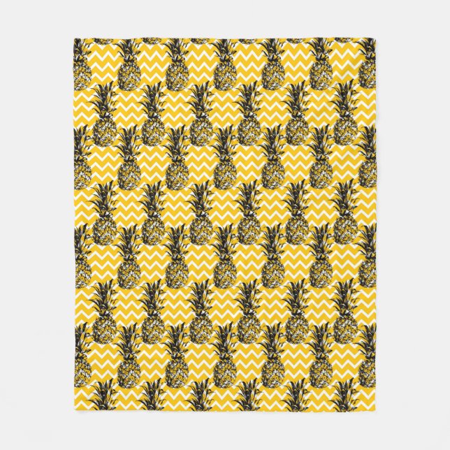 Couverture Polaire Zigzags d'ananas (Devant)