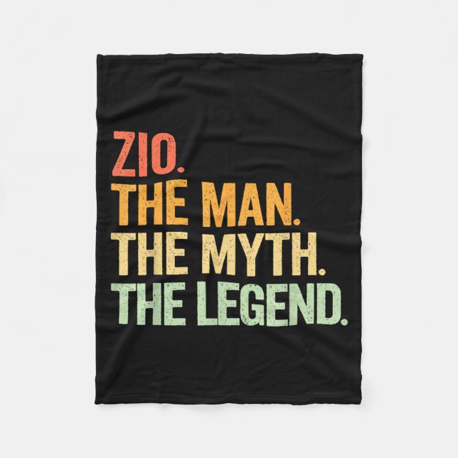 Couverture Polaire Zio Man Myth Legend Retro Artwork (Devant)