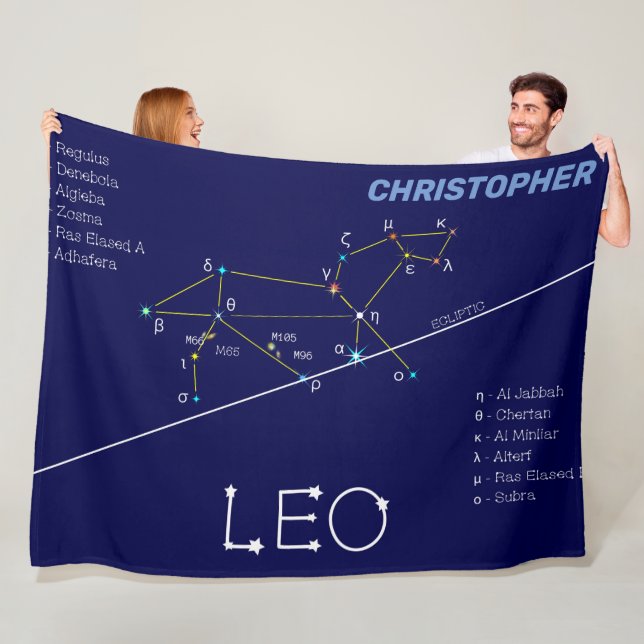 Couverture Polaire Zodiac Constellation Leo (En situation)