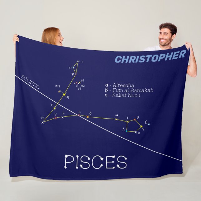 Couverture Polaire Zodiaque Pisces (En situation)