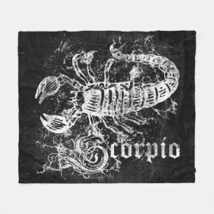 Couverture Polaire Zodiaque Vintage Scorpion