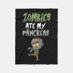 Couverture Polaire Zombies Ate My Pancreas T1d Diabète de Type 1 Fill