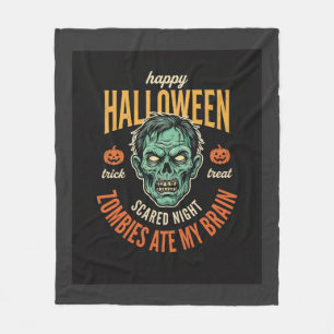 Couverture Polaire Zombies d'Halloween Ont Mangé Mon Cerveau