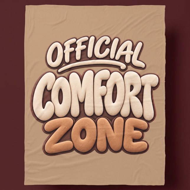 Couverture Polaire Zone de confort officielle drôle (Créateur téléchargé)