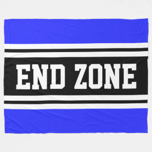 Couverture Polaire ZONE DE FIN Royal Bleu Noir Blancs de football ray