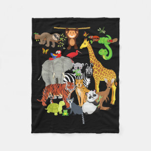Couverture Polaire Zoo Animaux Faune Fête d'anniversaire Zoo Day 26 A