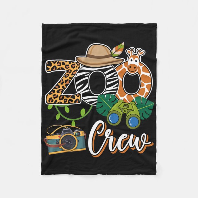 Couverture Polaire Zoo Giraffe Crew Safari Animal Zoo Keeper Enfants  (Devant)