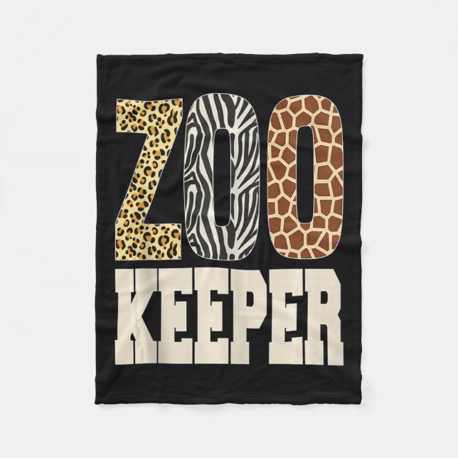 Couverture Polaire Zookeeper Animaux Zoo Wildlife Lover Safari Savann (Devant)