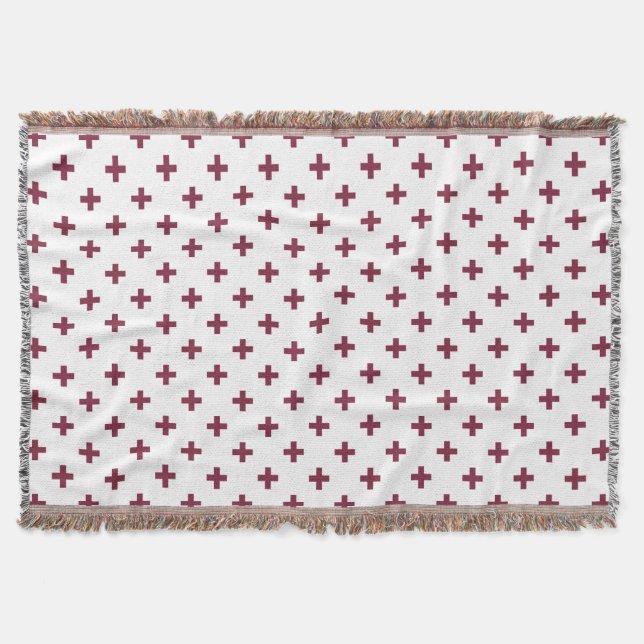 Couverture Polka de mûre croise sur blanc (Devant)