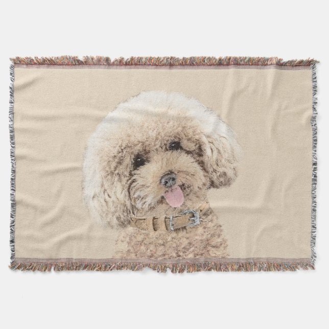 Couverture Poodle Miniature Toy Apricot Crème Chien Brown Art (Devant)