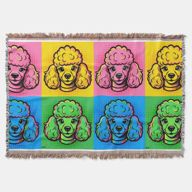 Couverture Pop Art Caniche (Devant)