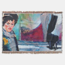 Portrait de femme vintage avec Arrière - plan Abst