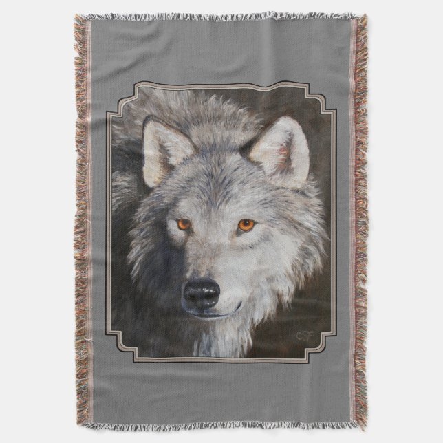 Couverture Portrait du visage du loup de bois gris (devant Vertical)