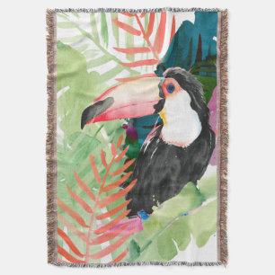 Couverture Portrait toucan avec Feuilles tropicaux