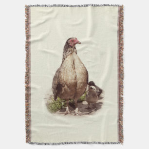Couverture Poule de combat américaine et poussins