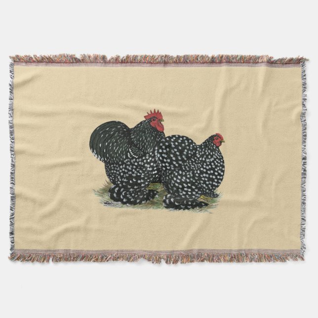 Couverture Poules Cochins mouchetées (Devant)