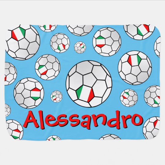 Couverture Pour Bebe Ballon De Football Aleatoire De L Italie De Motif Zazzle Fr