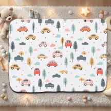 Boho Enfants Voitures, Arbres et Nuages Motif