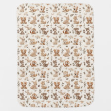 Bois Animaux Couverture bébé