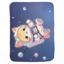Chat mignon dans l'espace