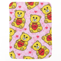 Couverture bébé amour ourson mignon