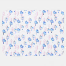 Couverture bébé souple avec bleuets et conception 