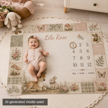 Couverture de jalons bébé Floral de la forêt