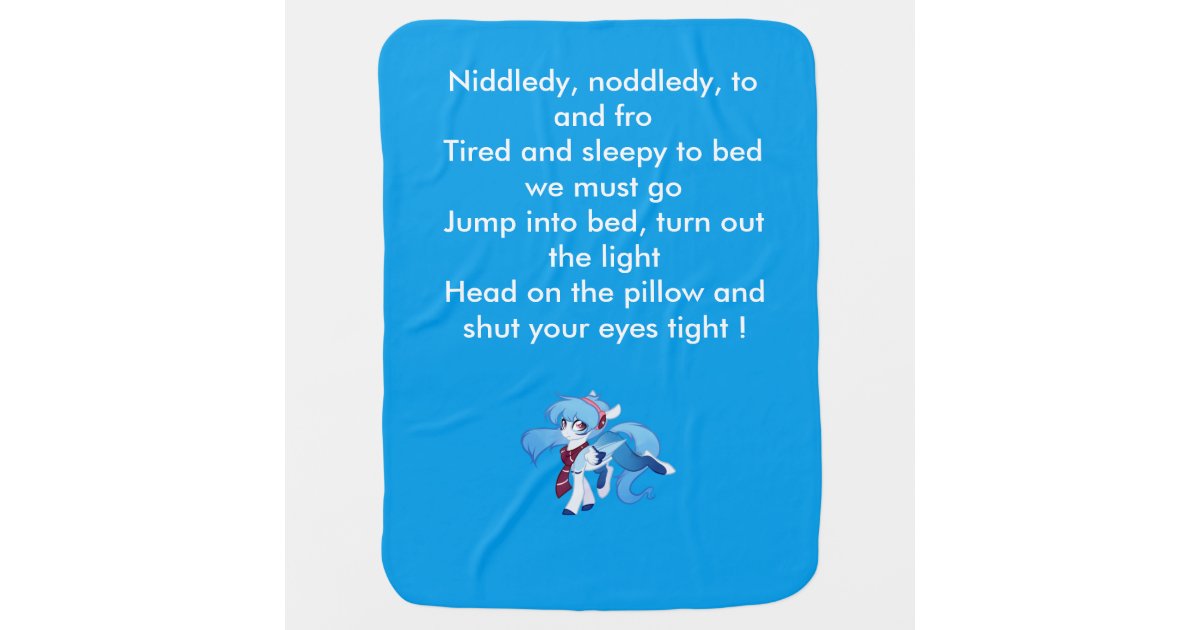 Couverture Pour Bebe Couverture De Poney Avec Le Poeme Zazzle Fr