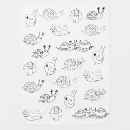 Couverture Pour Bébé Couverture mignonne de bébé d'escargots - décor de