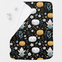 Cute Kawaii Halloween Fairy and Pastel Pumpkins