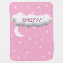 ÉTOILES ET LUNE Couverture bébé