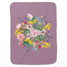Fleur sauvage Floral Wild Meadow Bloom Baby Blanke