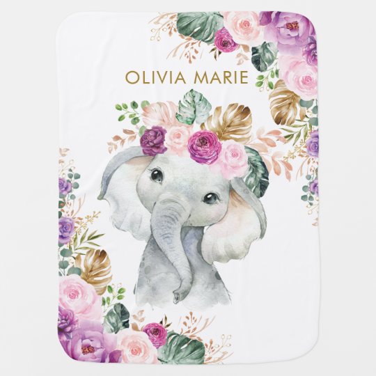 Couverture Pour Bebe Flore Violette De L Elephant De Boho Rustique Trop Zazzle Fr Couverture Pour Bebe Flore Violette De L Elephant De Boho Rustique Trop Zazzle Fr
