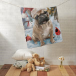 Couverture Pour Bébé French Bulldog Winter Wonderland Christmas Joie<br><div class="desc">Ce design festif reflète l'esprit joyeux de la période des fêtes, avec un adorable petit portant un chapeau de Père Noël. Le chien est niché dans un pays des merveilles hivernales, avec un bonhomme de neige, un sapin de Noël décoré et des cadeaux joliment emballés. Les flocons de neige tombent...</div>