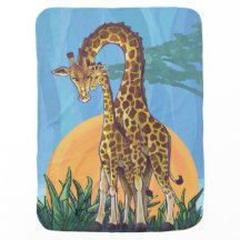 Giraffe maman et bébé