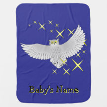 Hibou étoile mignon personnalisé bleu
