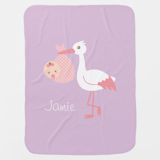 Couverture Pour Bebe La Cigogne Blanche Livre Le Bebe Mignon Zazzle Fr