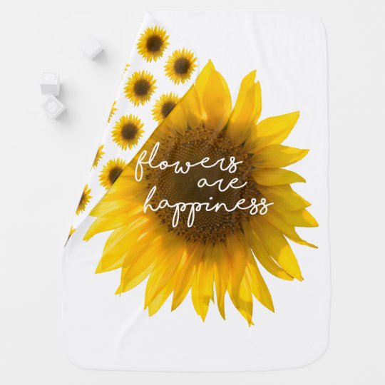 Couverture Pour Bebe La Citation Fleurs De Tournesol Sont Bonheur Zazzle Fr