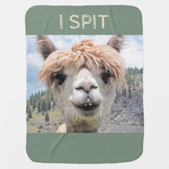 Couverture Pour Bebe Lama Drole D Alpaga Que Je Crache Zazzle Fr