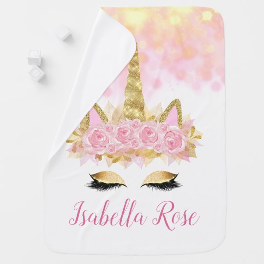 Couverture Pour Bebe Licorne Rose D Or Zazzle Fr Couverture Pour Bebe Licorne Rose D Or Zazzle Fr