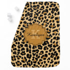 Monogramme Empreinte de léopard Couverture bébé pe