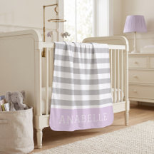 Monogramme rayures grises et lilas | Couleurs modi