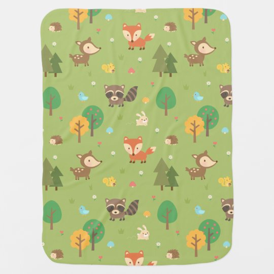 Couverture Pour Bebe Motif Animal De Region Boisee Mignonne De Foret Zazzle Fr